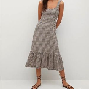 Mango Gingham Check Dress